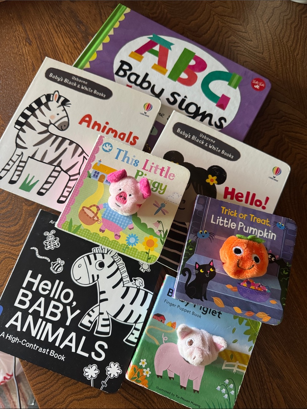 ABC Baby Signs Board Book, Usborne Black & White Books, Finger Puppet Books